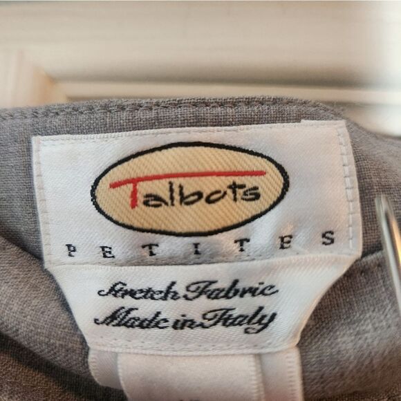 Talbots 12P Light Gray Full Length Lined Pockets 95% Wool Women’s Pants - Picture 4 of 6